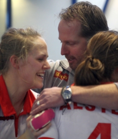 Jens George und Judith Hoffmann, die trotz gerissener Mittelfingersehne spielte. Foto: Sternberger